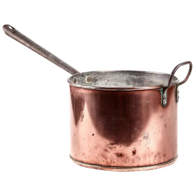 Georgian Antique Copper Saucepan For Sale - Image 9 of 9