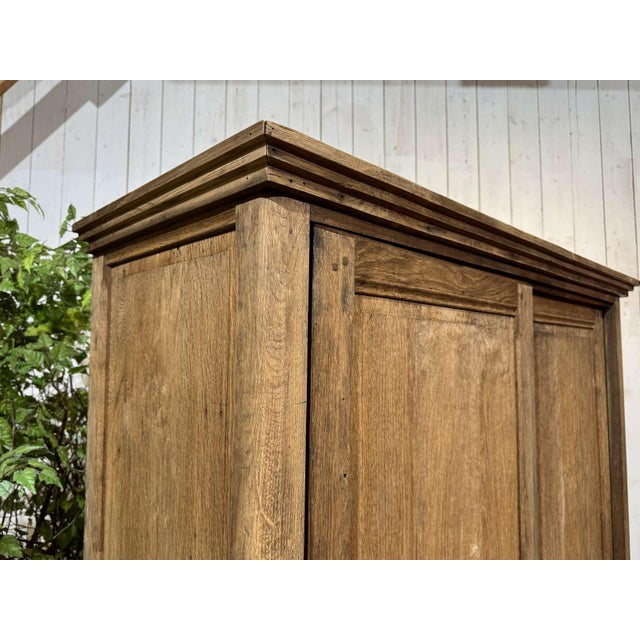 Wood Oak Wardrobe with Sliding Doors, 1930s For Sale - Image 7 of 18