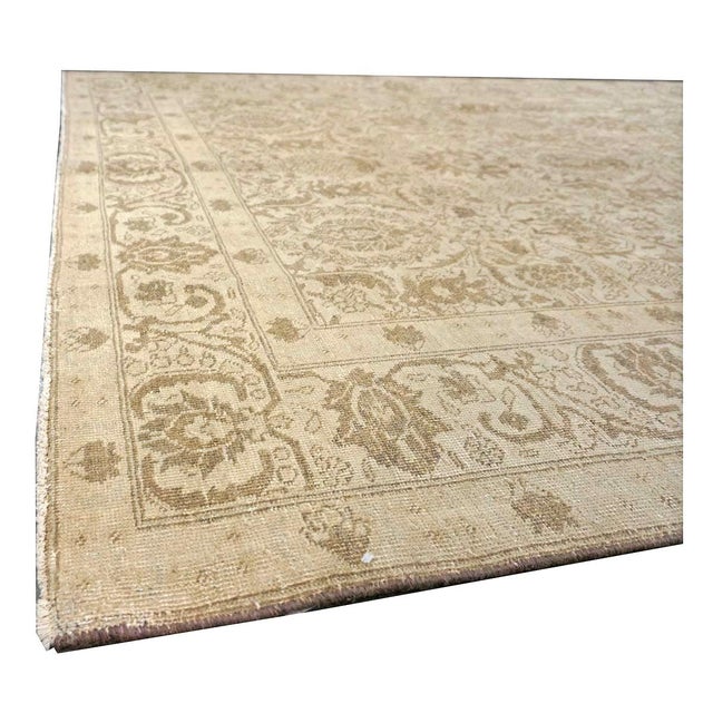 Antique Persian Sultanabad Wool 6 x 9 Grey, Ivory & Tan Handmade Area Rug #1142950 For Sale - Image 11 of 13