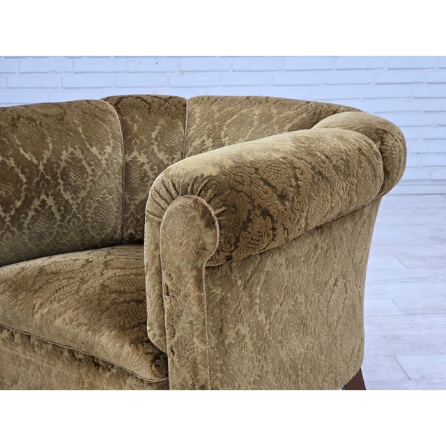 Danish Relax Chair in Velour and Beech, 1950s For Sale - Image 18 of 18