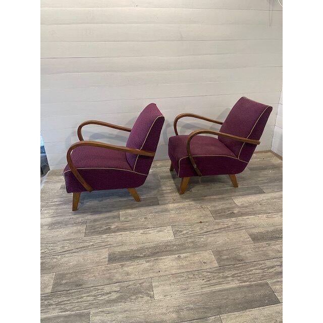 Vintage Relax Chairs by Halabala, 1950, Set of 2 For Sale - Image 4 of 6