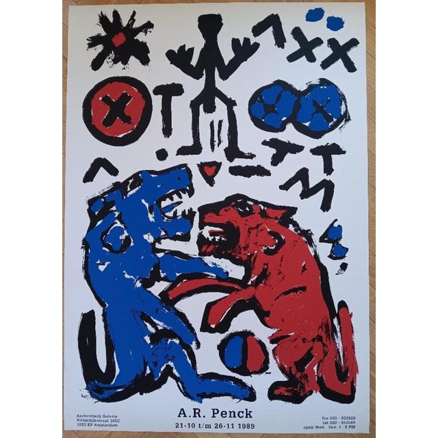 Original Ar Penck Exhibition Poster, Amsterdam, 1989 For Sale - Image 10 of 11
