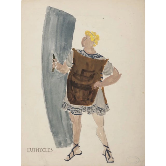 Euthycles is an original painting artwork in mixed media, tempera and watercolor on paper, realized by the Greek-French...