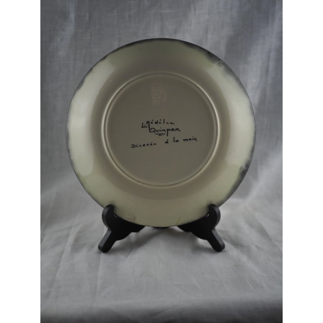 1960s-70s French Decorative Plate With Ermine and Stylized Gorse Pattern, Louis Nédellec For Sale - Image 9 of 11
