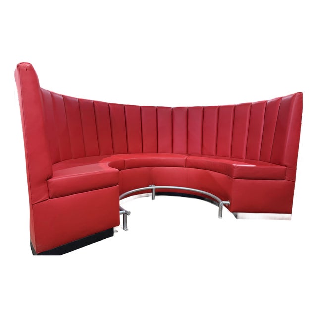 Red Dining Booth For Sale