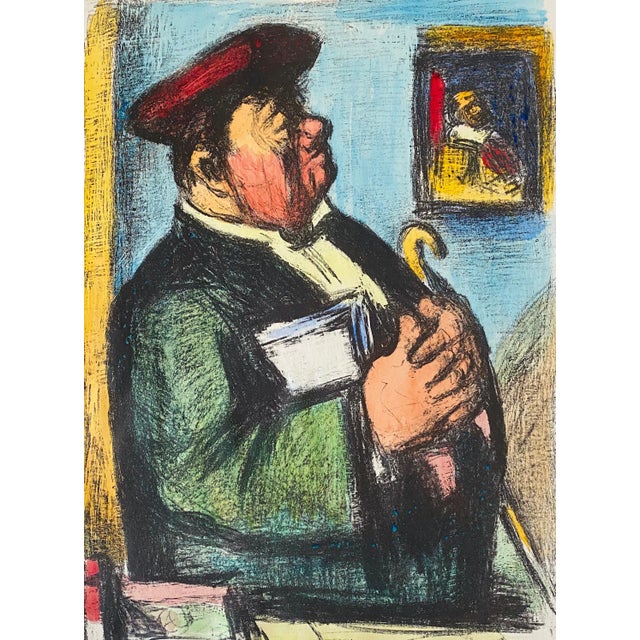 Expressionism Benjamin Kopman, Expressionist Hand Signed Lithograph - Benjamin Kopman, 1945 For Sale - Image 3 of 9