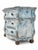 2000 - 2009 Vintage Distressed Blue Dresser | Hand-Painted 3-Drawer Chest | Shabby Chic French Country | Carved Details | Maison Martine | One of a Kind For Sale - Image 5 of 12