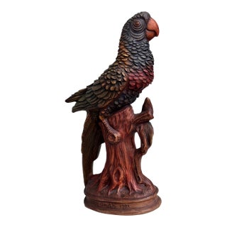 1981 Jan Smith Porcelain Parrot Figure For Sale