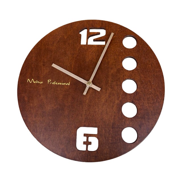 Large Wooden Wall Clock, Mebus, Germany, 1990s. For Sale - Image 9 of 9