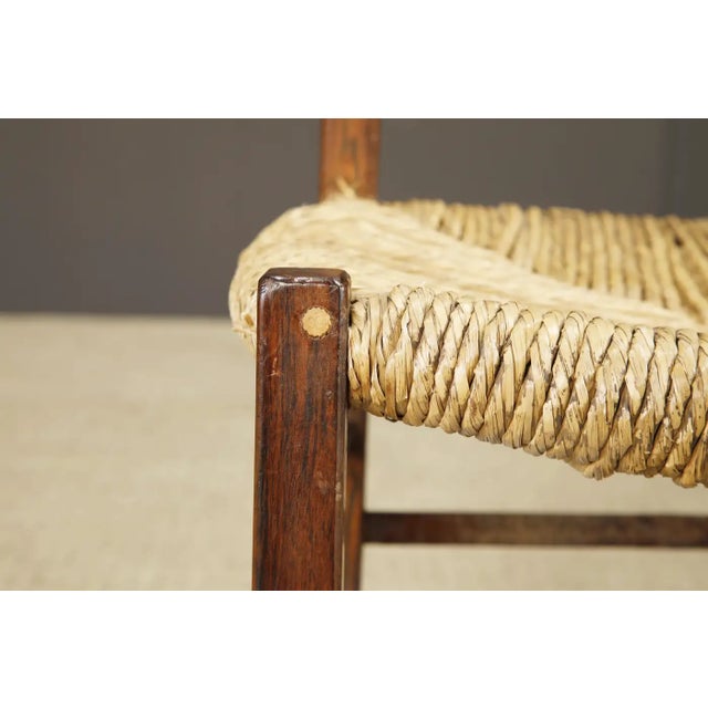 Rustic French Mid-Century Modern Dining Chairs, Style of Charlotte Perriand For Sale - Image 10 of 18
