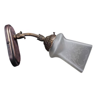 Art Deco Brass Wall Lamp, 1920s For Sale