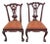 Chippendale Carved Ball and Claw Feet Dining Chairs Set of Two 6632 For Sale