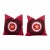 Black Scalloped Suzani Pillow Covers, Pair For Sale