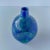 Vintage mid 20th century North Carolina pottery pinch bottle vase. Vibrant blue and green glaze with pinch sculptural detail.