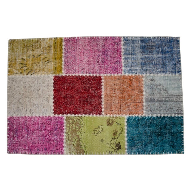 2020s Vibrant Pink & Red Turkish Rug Hand Knotted Handstitched Floor Art Room Decor - 4'x5'11" For Sale - Image 5 of 17