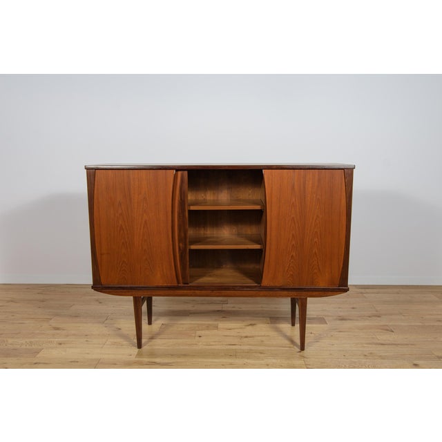Mid-Century Modern Teak Highboard, Denmark, 1960s For Sale - Image 10 of 18