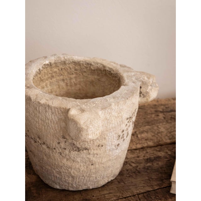 Rustic Large 18th Century Stone Mortar For Sale - Image 3 of 5
