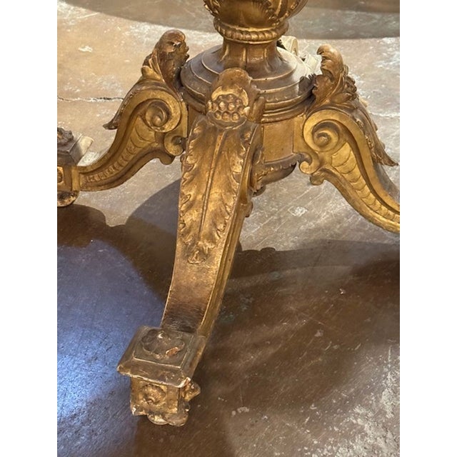 Gold Italian Giltwood Center Table For Sale - Image 8 of 10