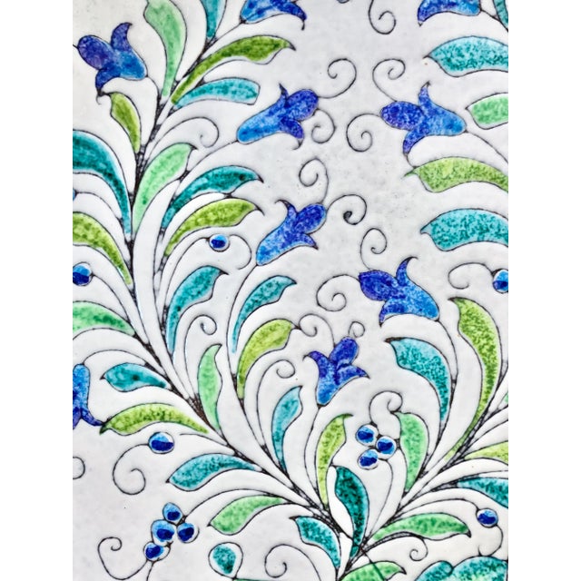 Vintage Italian Floral Decorative Plate For Sale - Image 4 of 13