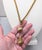 1960s Vintage Signed Monet Book Piece Goldtone Pendant Necklace, 1961 For Sale - Image 5 of 10