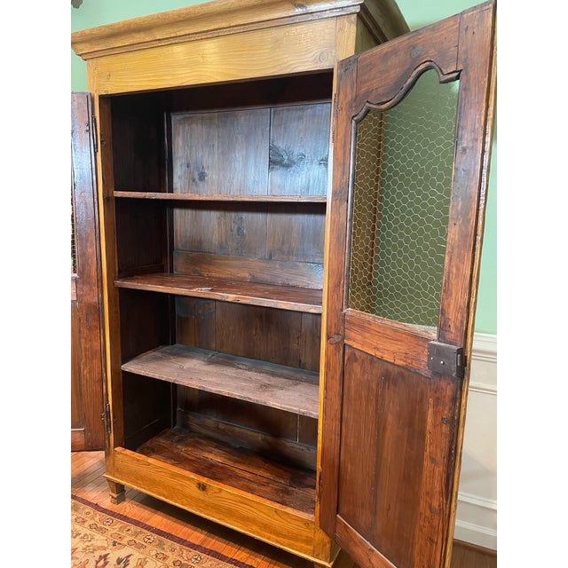 Mid 19th Century French Cheese Armoire, Circa 1860 — Louis XV Pine, Documented Provenance For Sale - Image 5 of 12