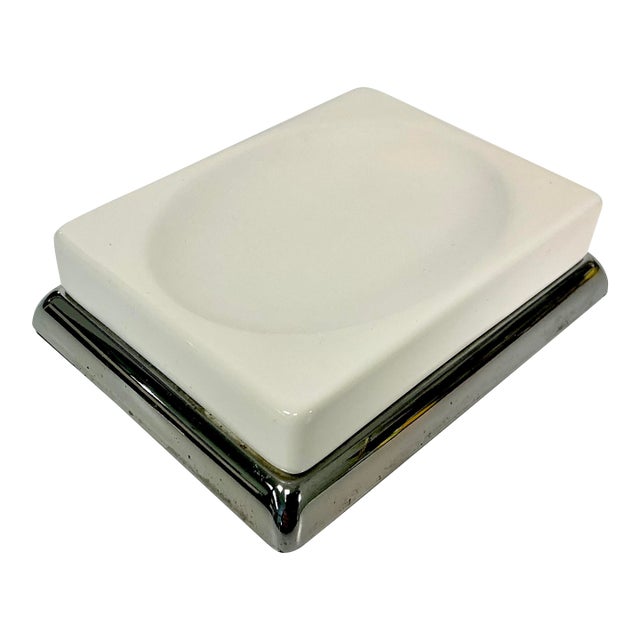 1980s Vintage Modern Contemporary Enameled Soap Dish. For Sale