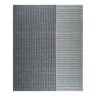 9x12 Lila Talia Gray Geometric Modern Flatweave Carpet Rug For Sale