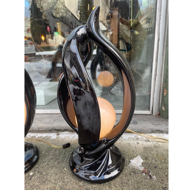 Ceramic 1970s Pair of Vintage Harris “Lamp of Elegance” Bedside Lamps. For Sale - Image 7 of 8