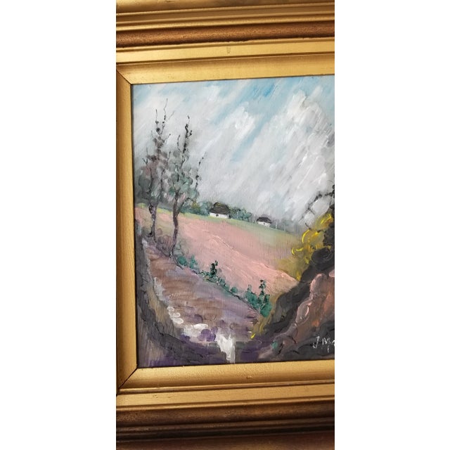 1960s Spanish Countryside Landscape Painting by Jose Marquez Figueroa, Framed For Sale - Image 5 of 12