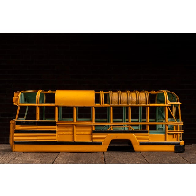 Metal Vintage School Bus Structural Salesman Sample Model For Sale - Image 7 of 12