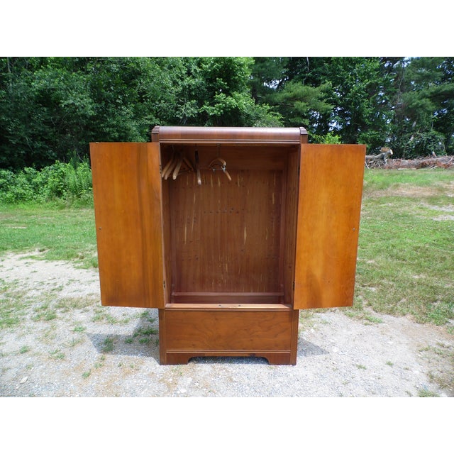Vintage Vaughan Bassett Art Deco Waterfall Chifferobe Armoire Wardrobe Closet Chairish