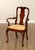 Wood Queen Anne Style Vintage Mahogany Armchair For Sale - Image 7 of 12