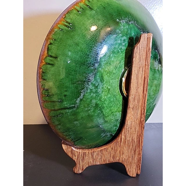 Antique Chinese Tang Sancai Porcelain an Enamel Plate For Sale - Image 9 of 11