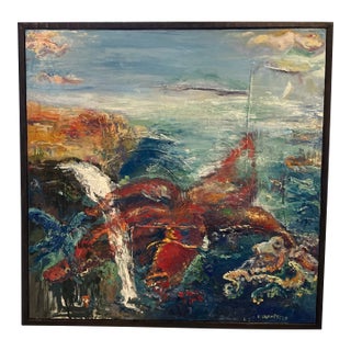 "How Deep Is Your Love?", Abstract Oil Painting, Ocean Art For Sale