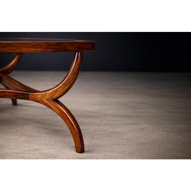 Sculptural Coffee Table in Brazilian Caviúna Wood by Giuseppe Scapinelli, Brazil, 1950s For Sale - Image 9 of 11