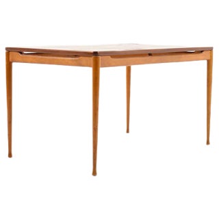 Teak & Beech Coffee Table, 1950s For Sale