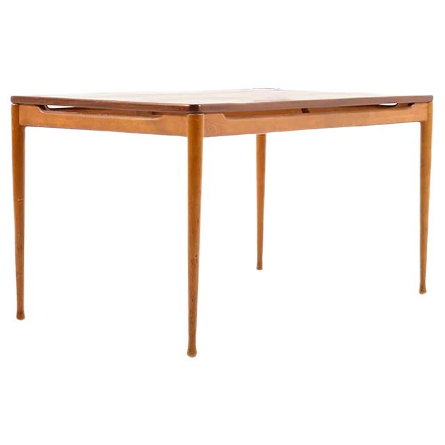 Teak & Beech Coffee Table, 1950s For Sale