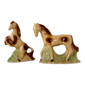 Mid-Twentieth Century Brazilian Ceramic Equesterian Figurines, a Pair