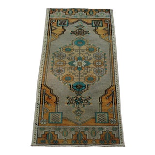Vintage Turkish Anatolian Rug - 16.5"x35" For Sale