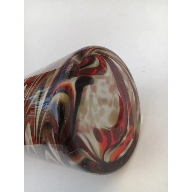 1970s Cylindrical Swirl Murano Glass Vase, 1970s For Sale - Image 5 of 9
