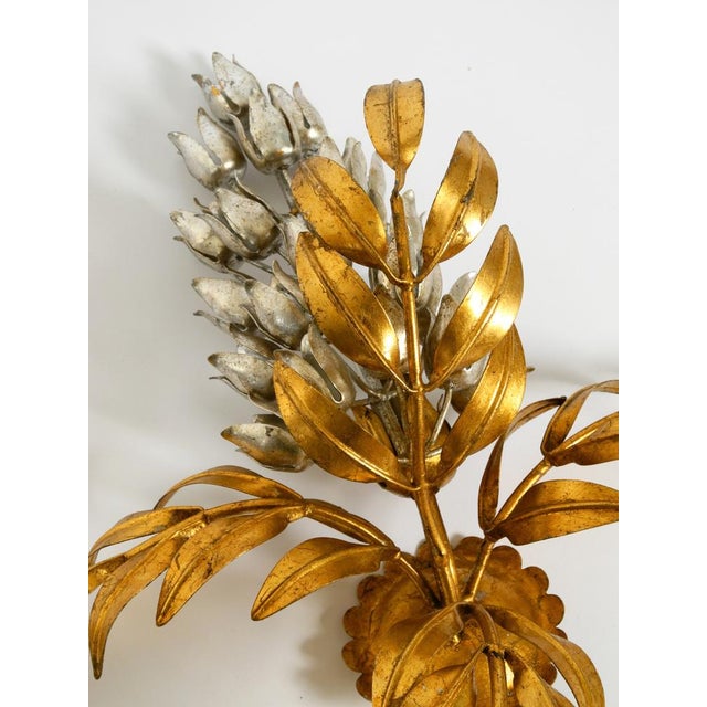 Metal Large Vintage Model Wisteria Gold-Plated Metal Wall Lamp by Hans Kögl, 1970s For Sale - Image 7 of 14