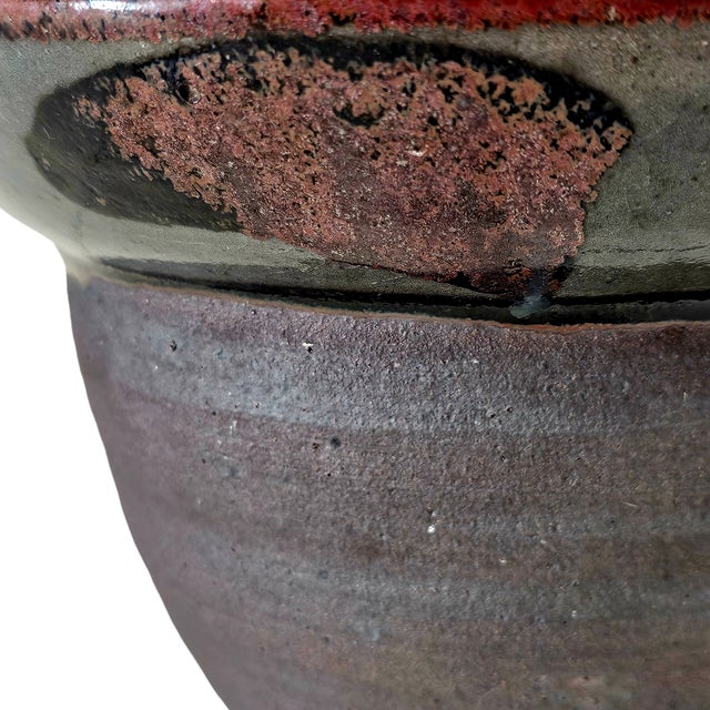 Joseph Hysong Studio Pottery Bowl California Modern Ceramic Organic Vessel 10.25" For Sale - Image 9 of 11