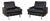 AK 644 Lounge Chairs in Black Leather from Rolf Benz, Set of 2 For Sale