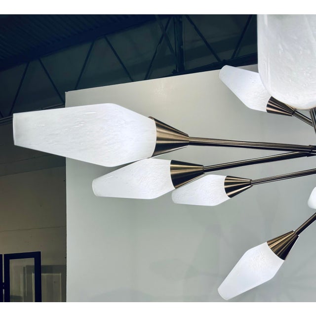 Mid-Century Modern Revelation Mid-Century Modern Style Agapanthus Chandelier For Sale - Image 3 of 5