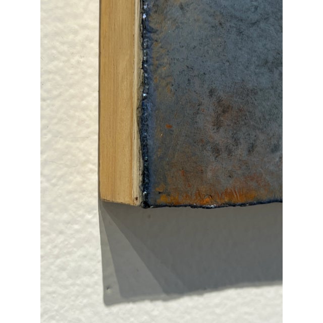 Contemporary Metal Abstract Painting Oil on Aluminum Panel For Sale - Image 3 of 4