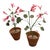 This charming pair of vintage artisan paper flower topiaries beautifully captures the delicate essence of potted...