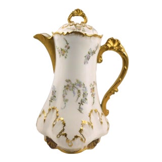 Late 18th Century L. Straus and Sons Limoges Chocolate Pot For Sale