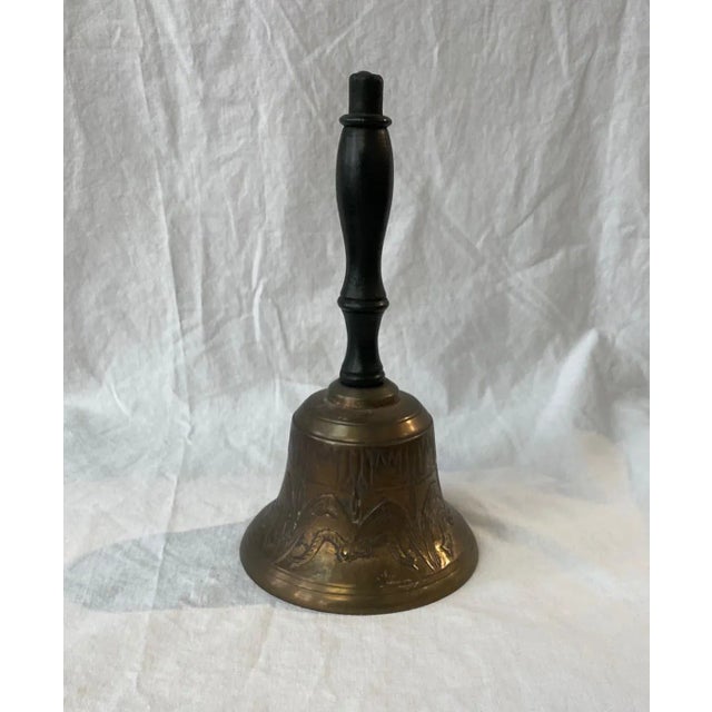 Brass Bell from Sarreid Embossed Brass Vintage Made in India