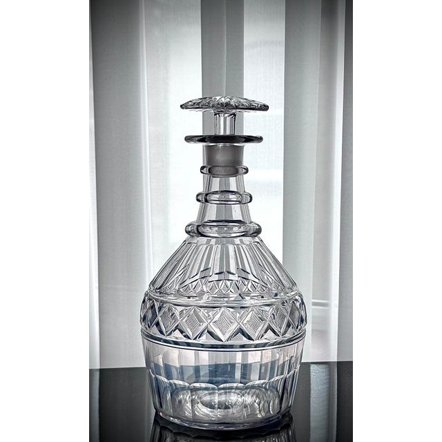 Early 19th Century Antique Georgian Cut Glass Decanter, 1810s For Sale - Image 5 of 18