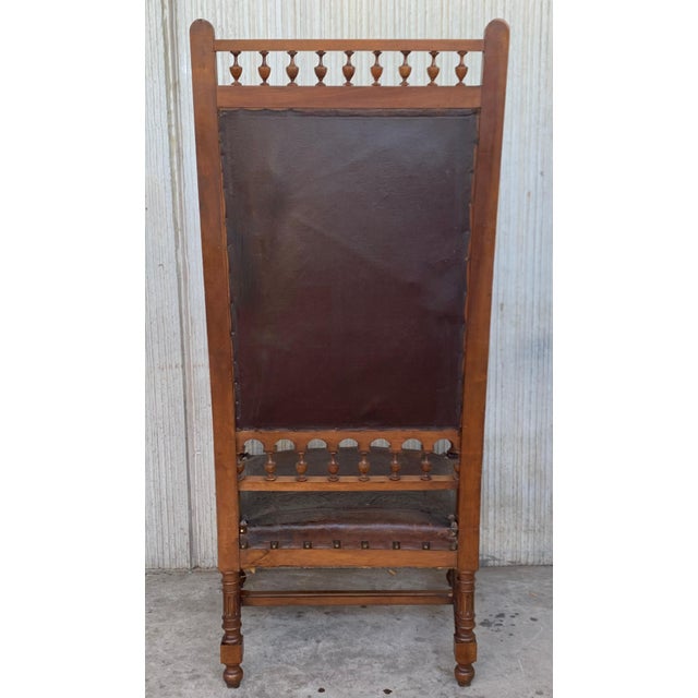 French Louis XVI Style Italian Pair of Carved Walnut Armchairs, 1900s For Sale - Image 3 of 18